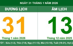 Lịch âm 31/1/2026 (13 tháng Chạp năm Ất Tỵ): Một ngày dễ nghĩ nhiều