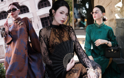 Không còn đỏ, hồng quen thuộc, áo dài Tết 2026 "bắt trend" loạt thiết kế đậm chất phú bà thời thượng