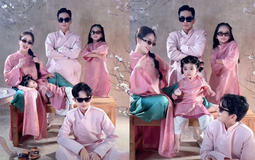 Gia đình Khánh Thi - Phan Hiển gây "sốt" với bộ ảnh Tết cực chất, bé Lisa xinh yêu như thiên thần chiếm trọn "spotlight"