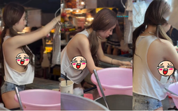 Ăn mặc táo bạo để hút khách mua hàng, cô nàng hot girl nhận vô số chỉ trích