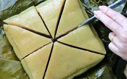 Không phải dùng lạt, làm thế này cắt bánh chưng không lo dính: Đơn giản chỉ 3 bước, ai cũng làm được