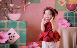 Lisa nhà Khánh Thi - Phan Hiển xinh yêu như thiên thần ngày Tết, trọn vẹn nét đẹp của mẹ, thần thái của cha