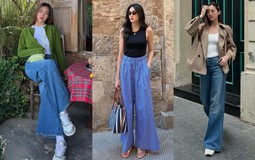 Mặc quần ống rộng sành điệu suốt bốn mùa chỉ với 5 công thức