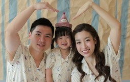 Đỗ Mỹ Linh tung bộ ảnh cực xinh yêu mừng sinh nhật chồng Chủ tịch, không hoành tráng nhưng ngọt ngào chuẩn dâu hào môn