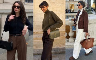 Phụ nữ Pháp đang mê mẩn trang phục màu nâu, mix đồ sang thế này không tham khảo quá phí