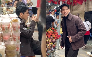 Tóm gọn "chồng yêu" của Hứa Quang Hán dạo chơi chợ Bến Thành, ăn vặt "hòa tan" như trai Việt thứ thiệt