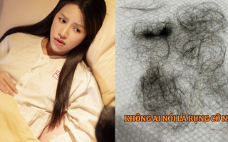 Puka gây lo lắng khi tóc rụng la liệt thành từng mảng sau khi sinh con đầu lòng
