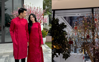 Biệt thự nhà Thành Chung và hotgirl Tuyên Quang lộng lẫy, rực rỡ không khi Tết, cuộc sống hôn nhân khiến netizen chỉ biết ước