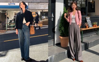 Áo khoác mặc với quần ống rộng: Chọn chuẩn thì đẹp và sang từng centimet