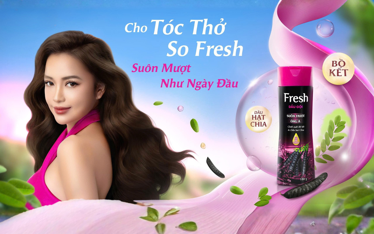 Hoa hậu Ngọc Châu bất ngờ "kết thân" với thương hiệu dầu gội gắn liền tuổi thơ bao thế hệ
